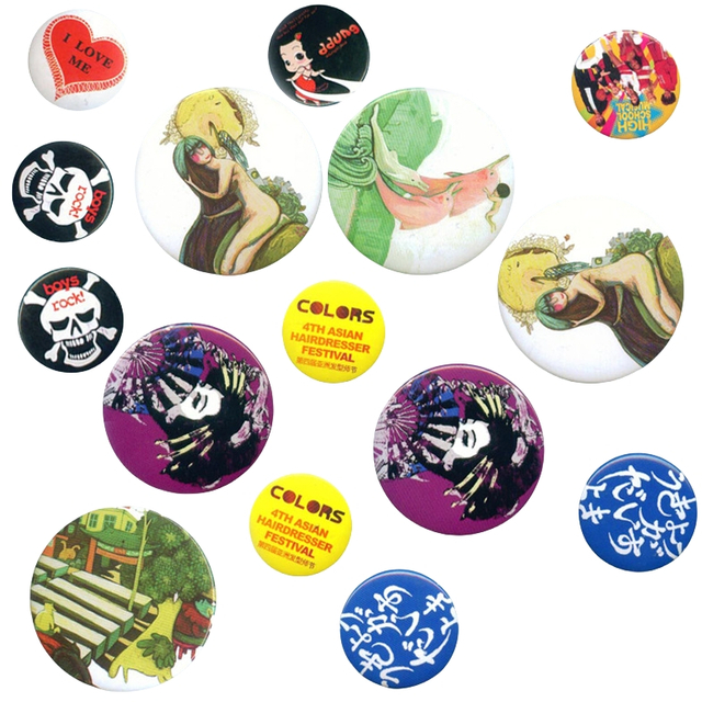 Trendy Decoration Promotional Fashion Accessories Customizable Round Botton Tinplate Badge