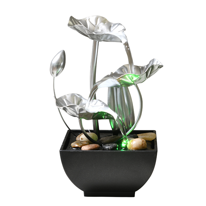 Luxury Indoor Metal Fengshui Natural Tabletop Water Fountain Ornaments for Office Home&bedroom