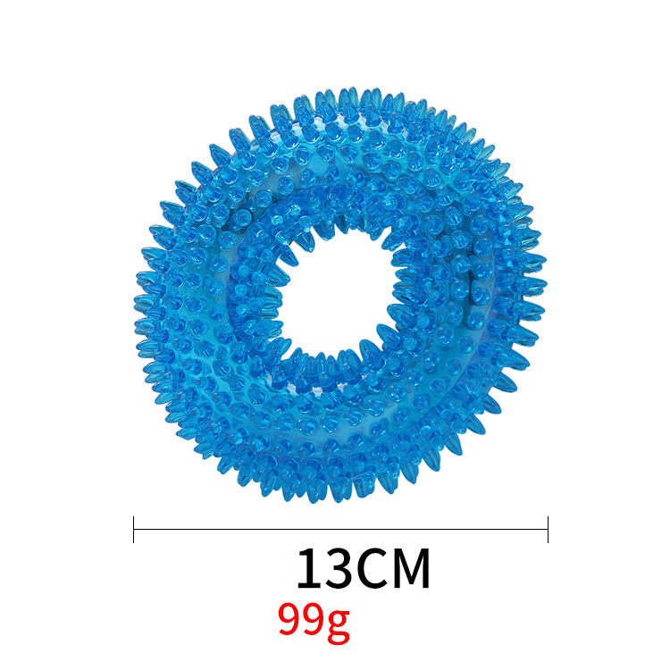 Wholesale High Quality TPR Teething Resistance and Bite Resistance Training Thorn Ring Dog Pet Toys