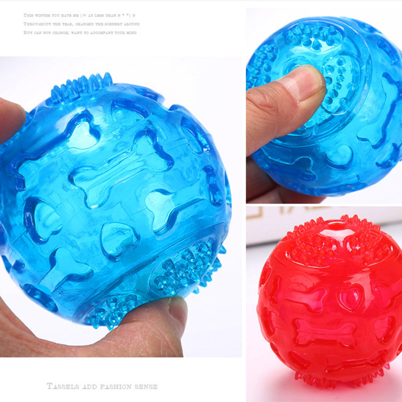 Squeaky Balls TPR Toys for Dogs Bright Colors Bite Resistant Teething Dog Ball Chew Toys Pet Supplies