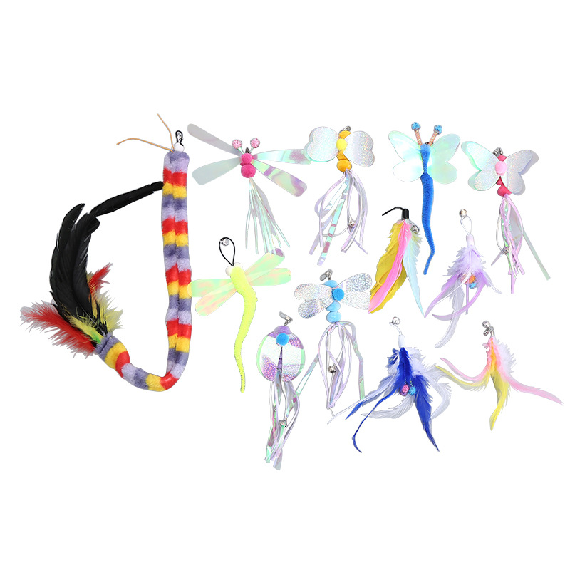 Insect Replacement for Cat Teaser Fishing Rod with Bell Interactive Cat Toy