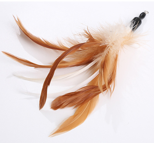 Interactive Cat Toys Wand Retractable Cat Feather Toy Set Cat Feather Teaser Wand Stick Toy