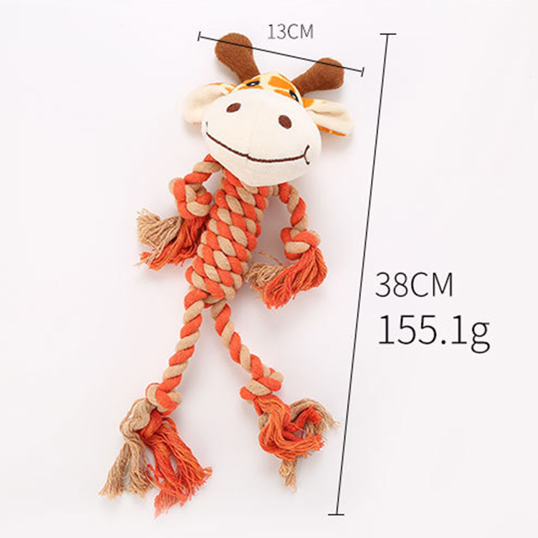 New Dog Product Animal Stuffed Cotton Rope Dog Chew Plush Toy With Long Legs