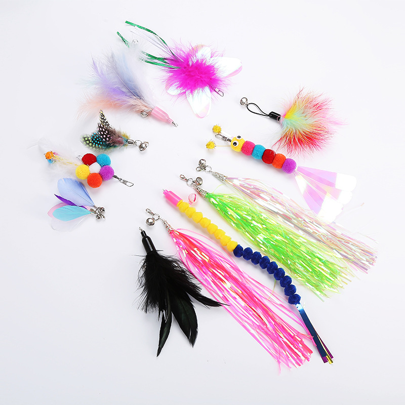 Interactive Cat Toy China Replacement Head Detachable Feather Spike in Variety of Styles Soft and Fun for Your Feline Friend