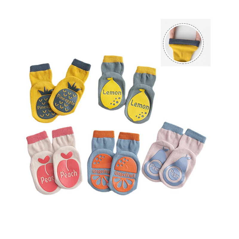 Wholesale Cute Breathable Custom Cotton Anti-Slip Socks Baby Trampoline Socks for Kids