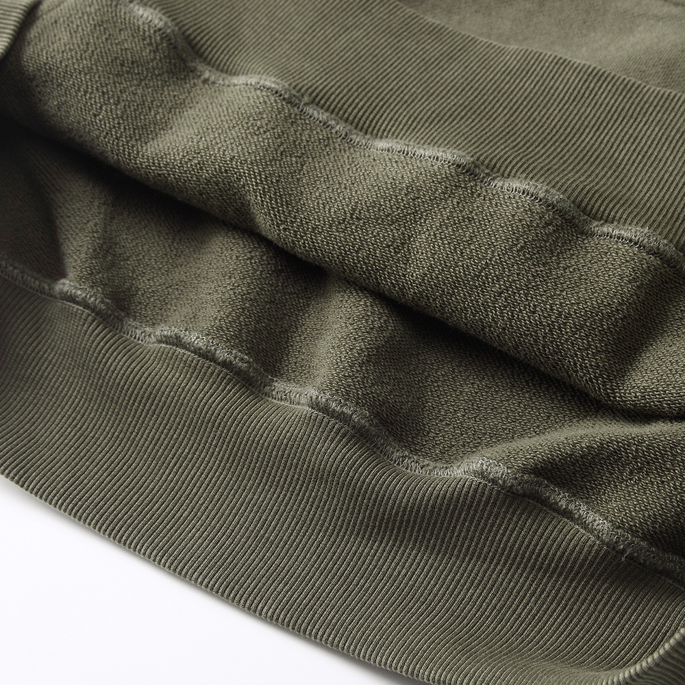 500g Washed Cotton Vintage Side-pocket Drop Shoulder Wax-dyed Oversized Hoodie
