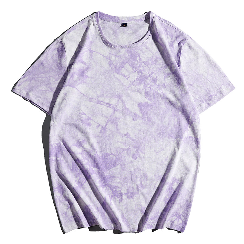 100% Cotton Gradient Color Tie Dye T-shirts for Custom Logo Tie T Shirt Oversized Men Tye Dye T-shirts
