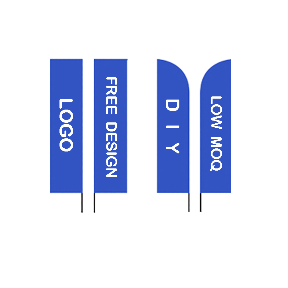 Outdoor Beach Advertising Flags Promotional Custom LOGO Print Sail Flag