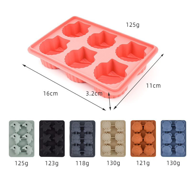 Whosale Cartoon Shape DIY Household Colorful Promotional Custom Ice Cube Tray Mold