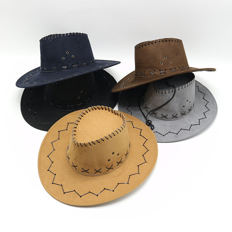 Fashion Western Cowboy Retro Promotional Custom Suede Hat