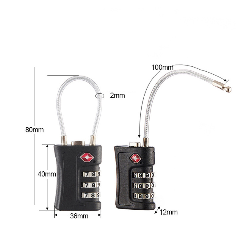 Promotional Business Travel Gifts Custom LOGO Zinc Alloy Bag Lock Travel Luggage Locks Suitcase Padlock