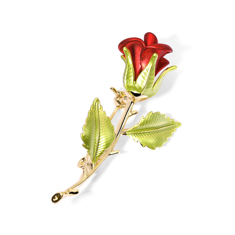 Luxury Trendy Corsage Decoration Promotional Fashion Accessories Customizable Rose Metal Brooch Pin