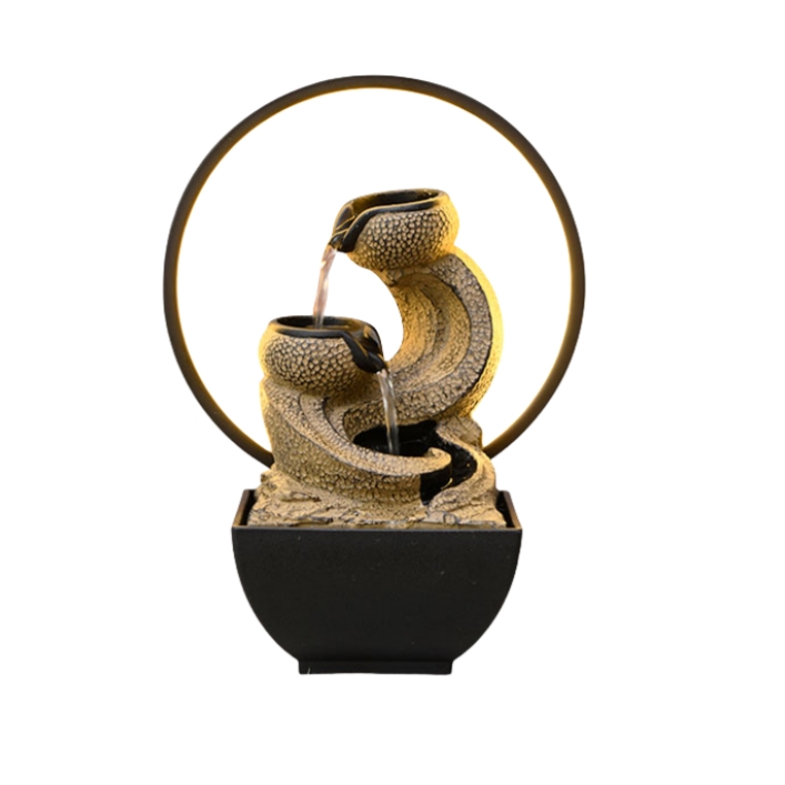 Fengshui Decoration Indoor Resin Natural Tabletop Water Fountain for Office Home&bedroom