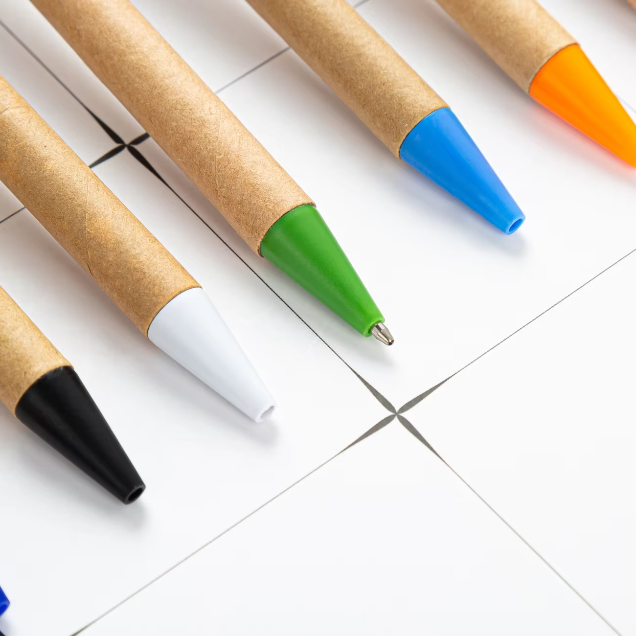 Promotional Eco Friendly Kraft Paper Ballpoint Pen Cheap Custom Logo Recycled
