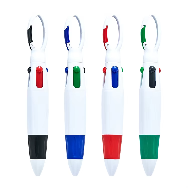 4 in 1 Custom LOGO Printing Promotional Hotel Buckle Multi Color Ballpoint Pen