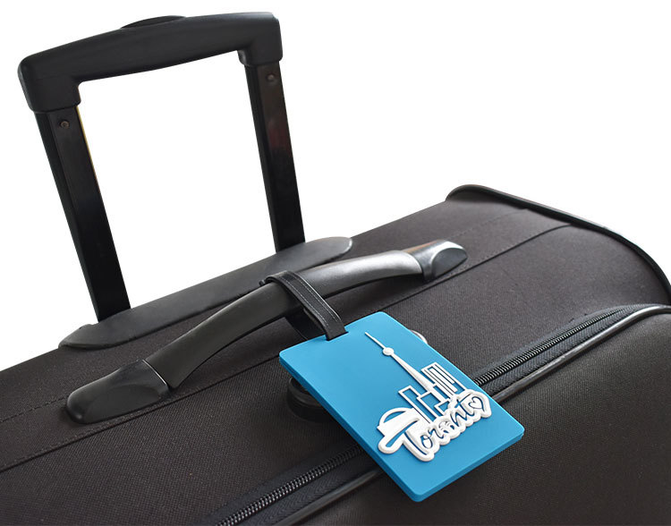 Identity Address 3d LOGO Soft Silicone Custom LOGO Promotional Passport Luggage Tag Travel Label
