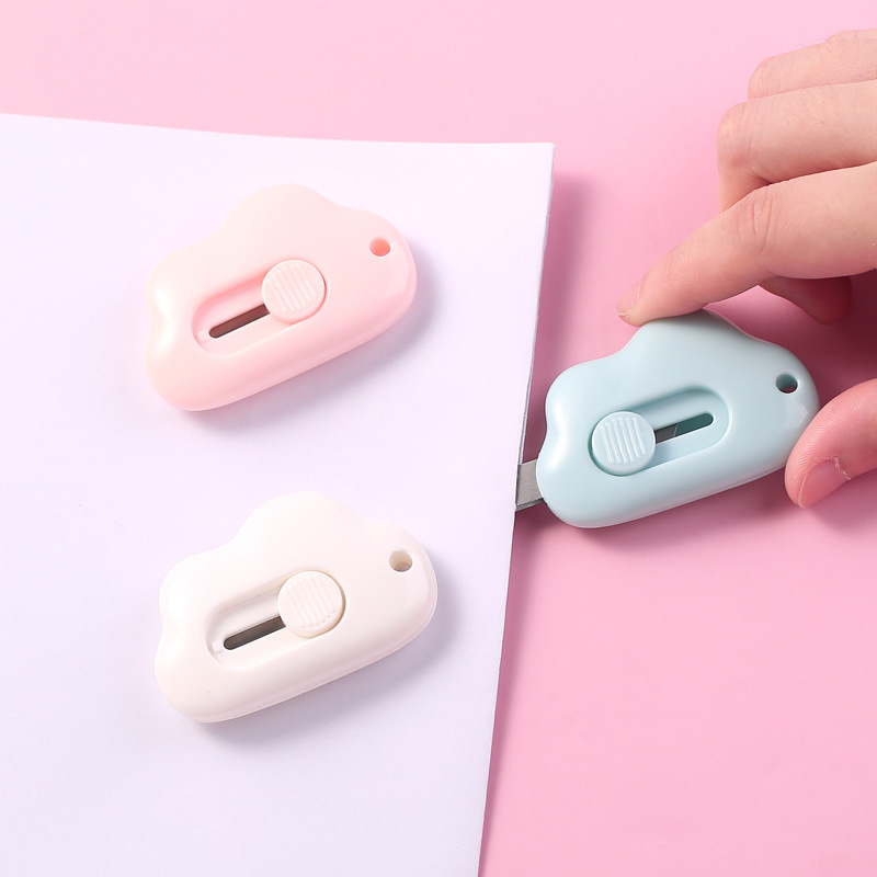 Wholesale Office Toy Cloud Craft Pocket Mini Portable Utility Plastic Art Knives Letter Opener Envelope Slitter