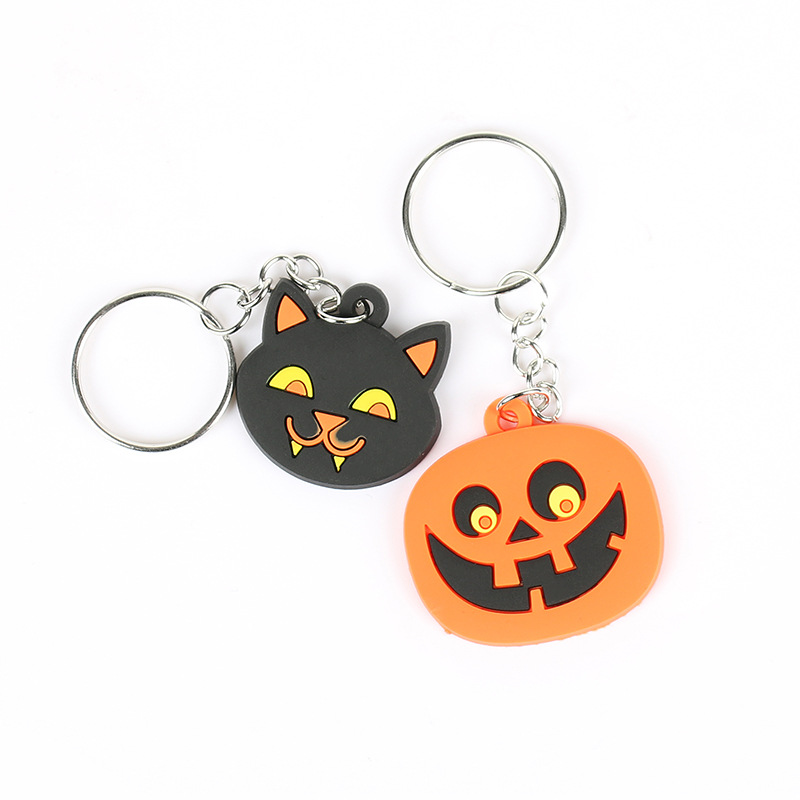 Halloween Funny Cartoon Promotional Gift Decoration Rubber Keychain
