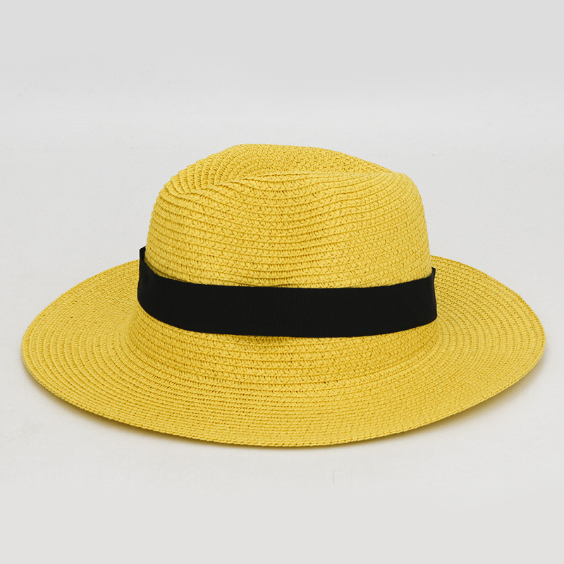 Summer Collapsible Wholesale Outdoor Promotional Custom Color Straw Hat