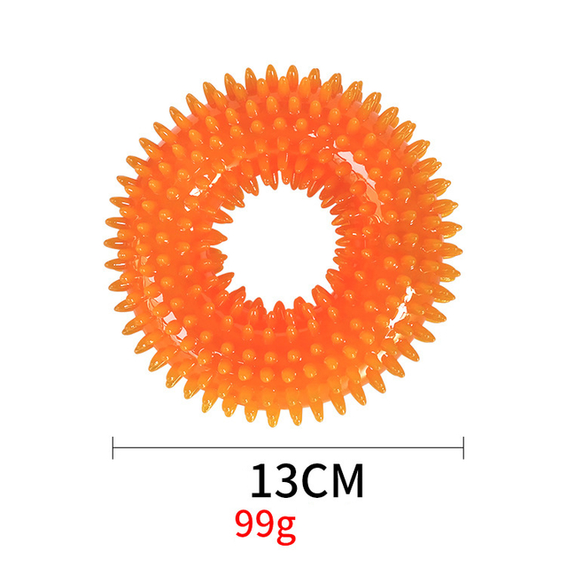 Wholesale High Quality TPR Teething Resistance and Bite Resistance Training Thorn Ring Dog Pet Toys