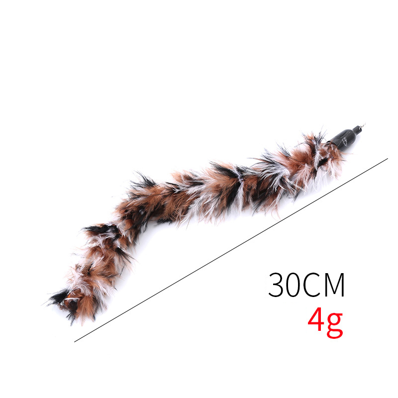 Hot Selling Feather and Plush Replacement for Cat Teaser Fishing Rod with Bell Interactive Cat Toy