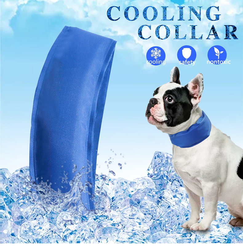 Pet Summer Cooling Collar Cat Ice Pad Anti-Heat Band Neck Dog Cooling Collars