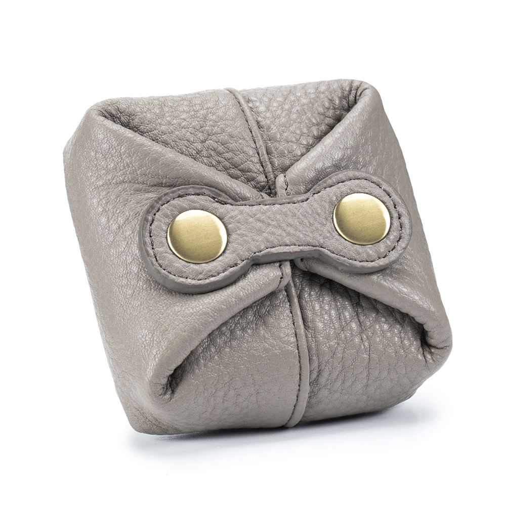 2025 New Design Custom Genuine Leather Coin Purse Mini Storage Bag Women's Earphone Storage Bag