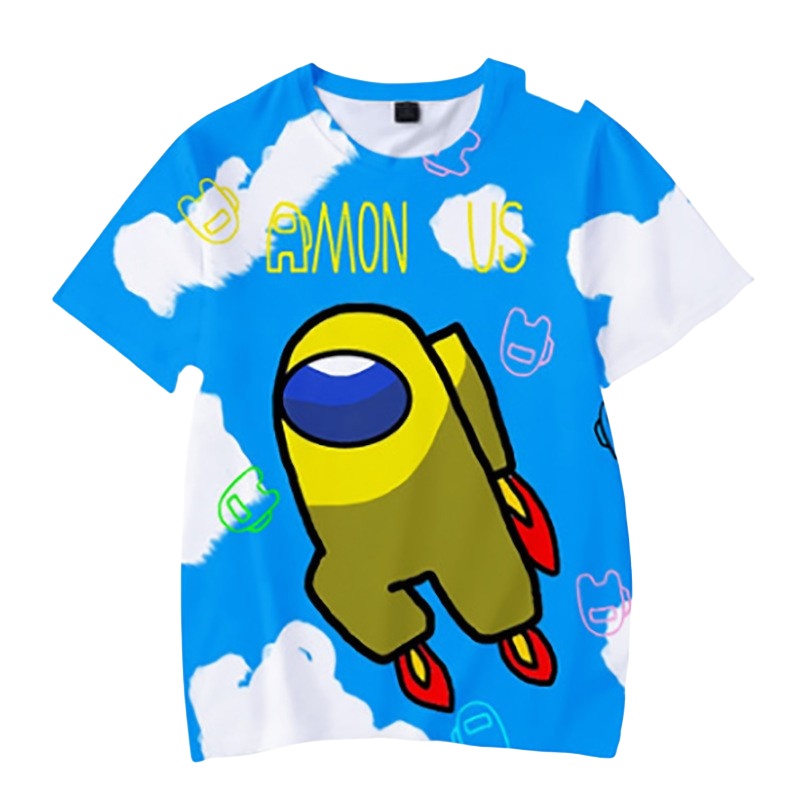 Sublimation Digital Printing Children T Shirt Top Short Sleeved Cool Graphic Cartoon Clothes T-Shirt