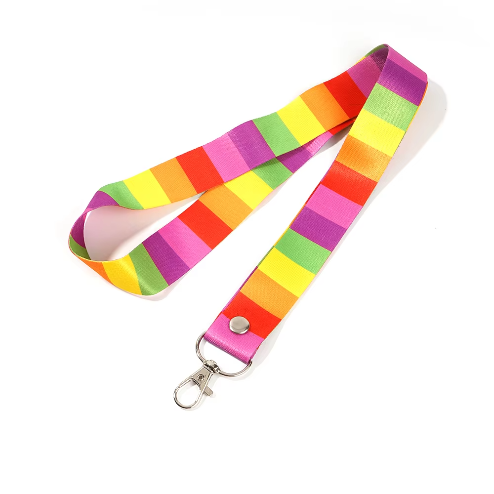 Colorful Customized logo Keychain Custom LOGO ID Card Silk Screen Printing Lanyard