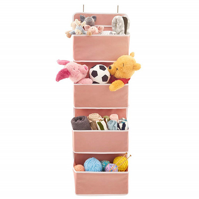 Folding Neatly Canvas Over the Door Hanging Makeup Cosmetic Organizer Toy Storage