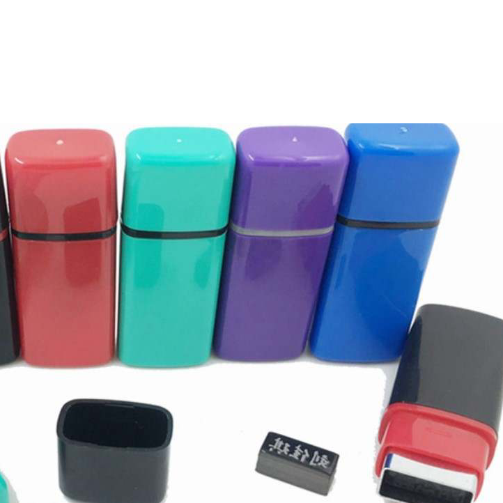 Customized Logo Office School DIY Flash Stamp Multi Color Teacher Round Photosensitive