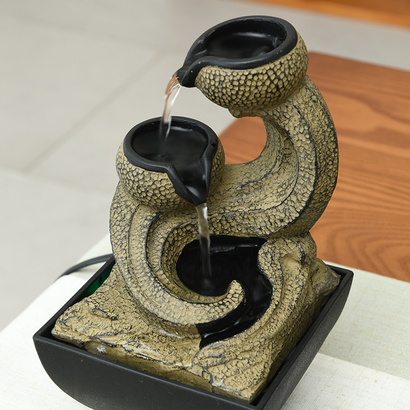 Mini Indoor Electric Natural Tabletop Bonsai Water Fountain for Office Home&bedroom