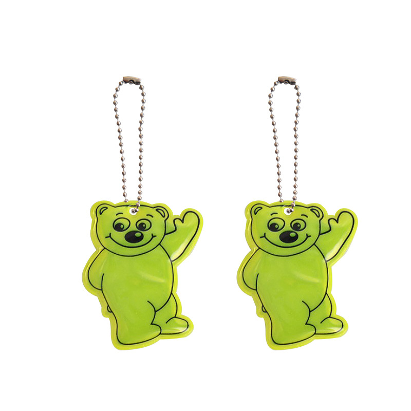 Fashion Promotional Funny PVC Custom LOGO Reflective Key Chain Charm