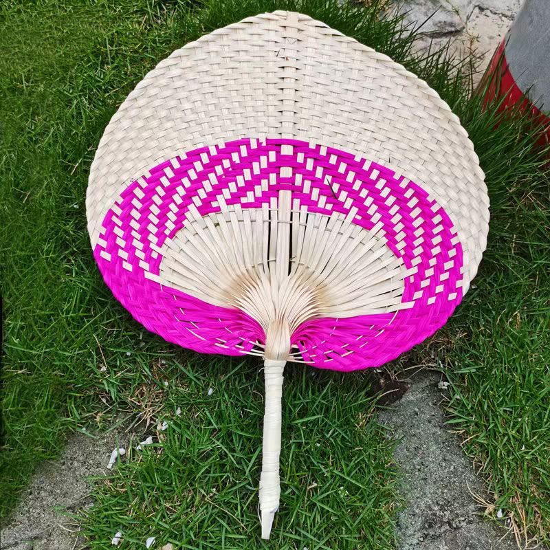 Handmade palm leaf handheld fan other party wedding decorations gifts natural bamboo fans