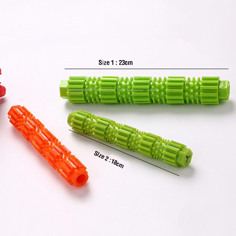 Wholesale Eco-friendly Rubber TPR Material Tooth Cleaning Elastic Grinding Stick Rod Smart Pet Chew Toys