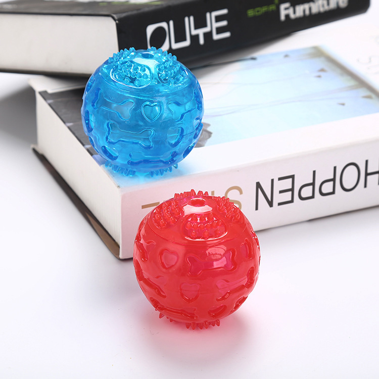 Squeaky Balls TPR Toys for Dogs Bright Colors Bite Resistant Teething Dog Ball Chew Toys Pet Supplies