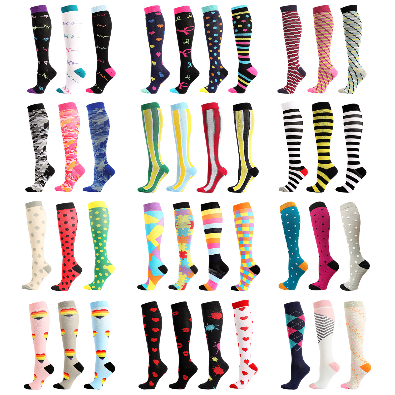 Fashionable Outfit Pop Art Christmas Breathable Promotional Custom Cotton Socks Mid-calf Socks