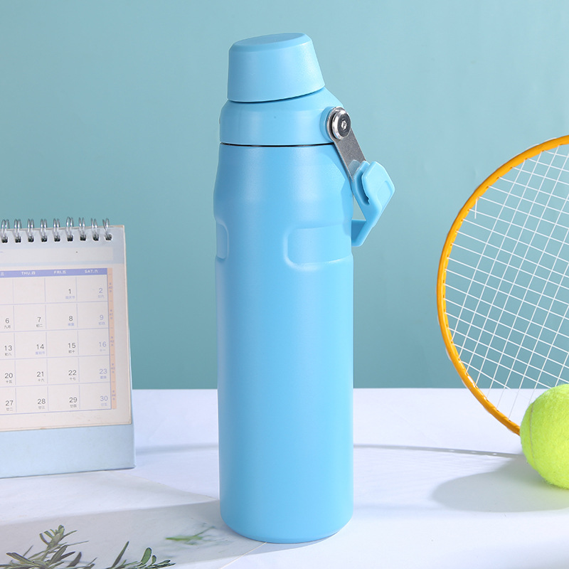 Custom New Cross-border Large Capacity 304 Stainless Steel Slanted-spout Car Portable Sports Insulated Bottle