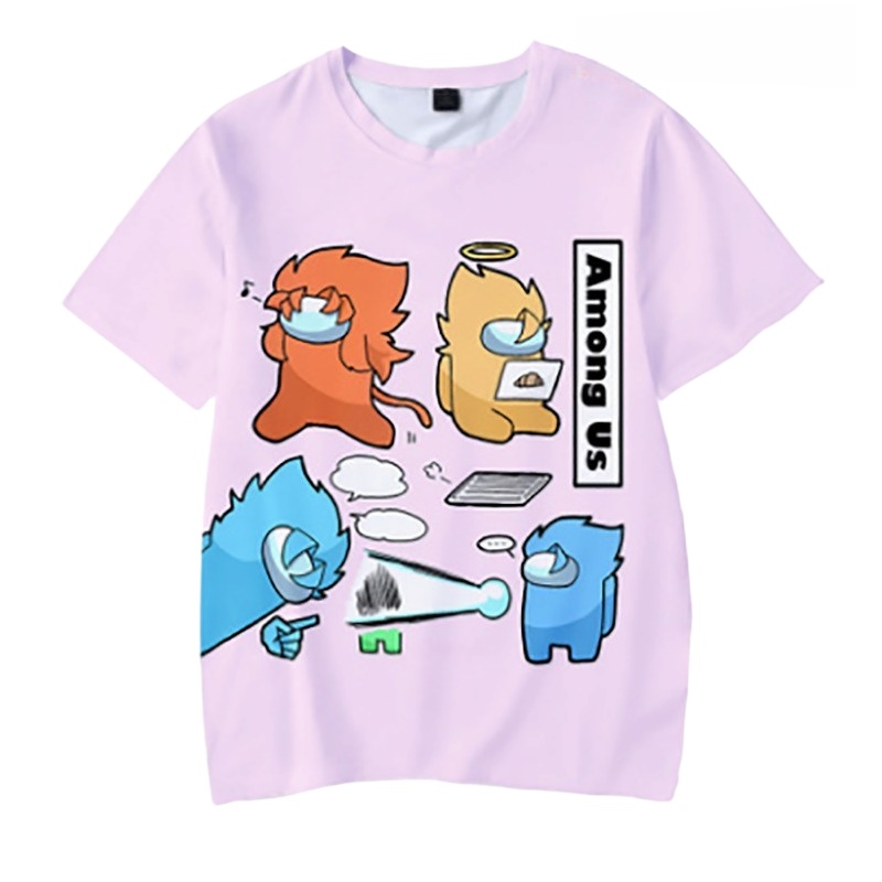 Sublimation Digital Printing Children T Shirt Top Short Sleeved Cool Graphic Cartoon Clothes T-Shirt