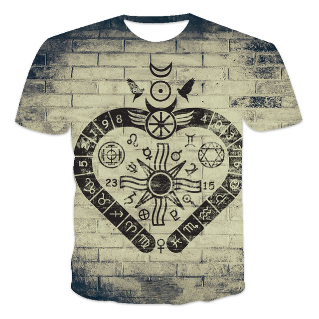  3D Printing Wholesale Digital Printed Men's Basic Crew Neck Tees T-Shirts