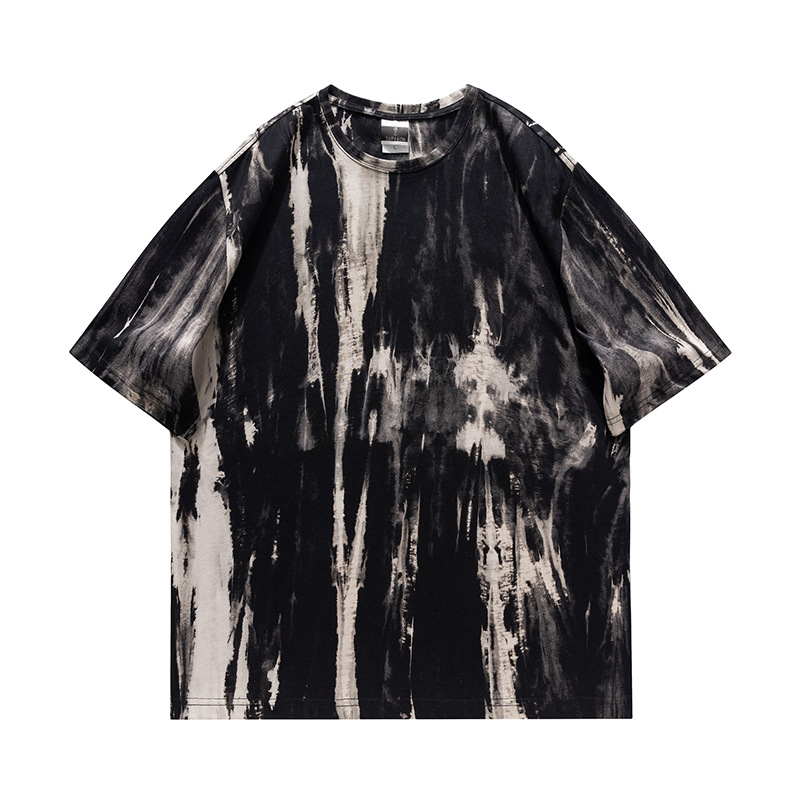 100% Cotton Gradient Color Tie Dye T-shirts for Custom Logo Tie T Shirt Oversized Men Tye Dye T-shirts
