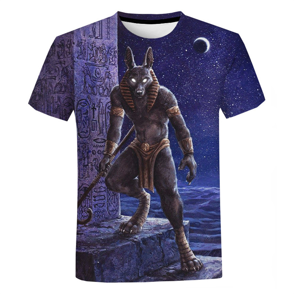Casual Short Sleeve 3D Anime Print T-Shirt for Men Women Children Custom Support Pattern O-Neck Woven Fabric