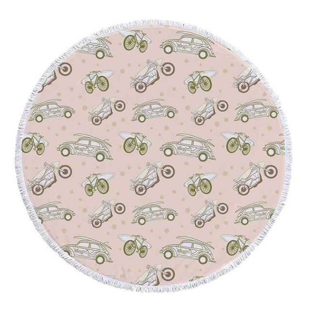 Round beach towels high quality custom