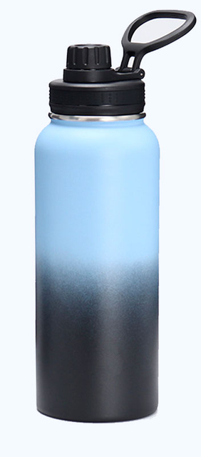 Gradient Custom Promotion Gift Idea Supplies Stainless Steel Water Bottle with Hanger Straw