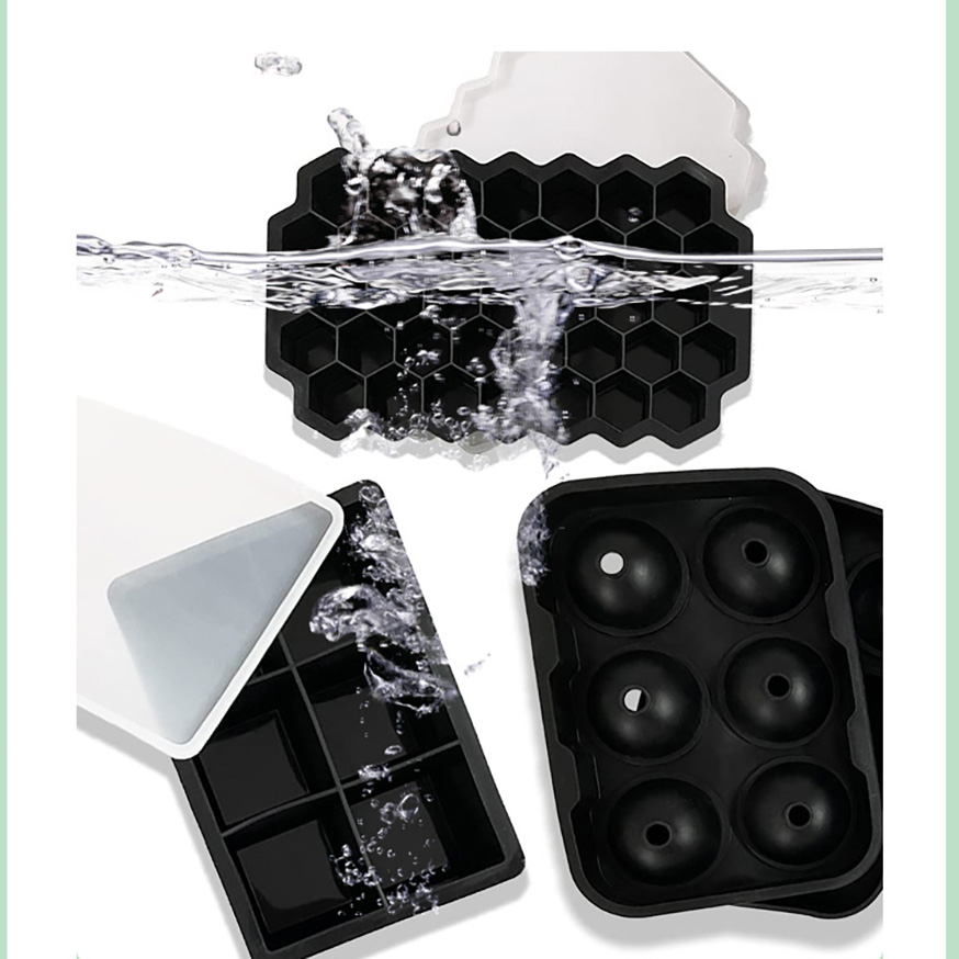 Bar Making Ice Promotional Kitchen Custom Soft 6 Grid Edible Silicone Ice Mold Tools