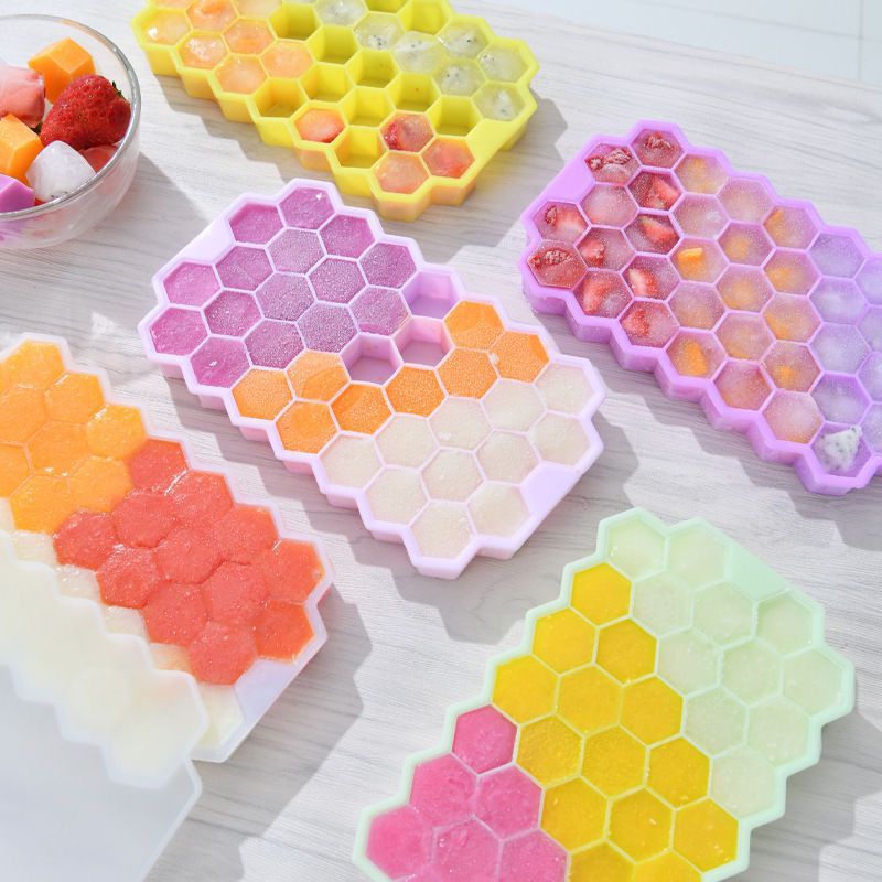 Whiskey Household Honeycomb Shape Promotional Custom Soft 36 Grid Edible Silicone Ice Mold
