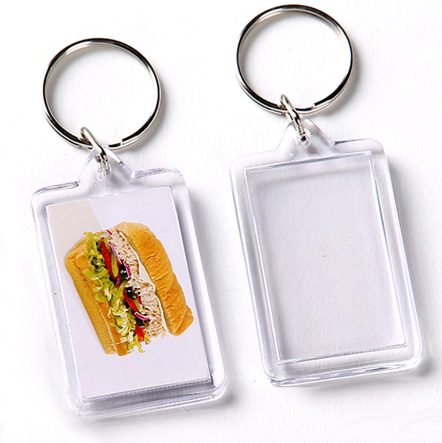 New Style Transparent T-shirt Shape logo Print Promotional Acrylic Keychains