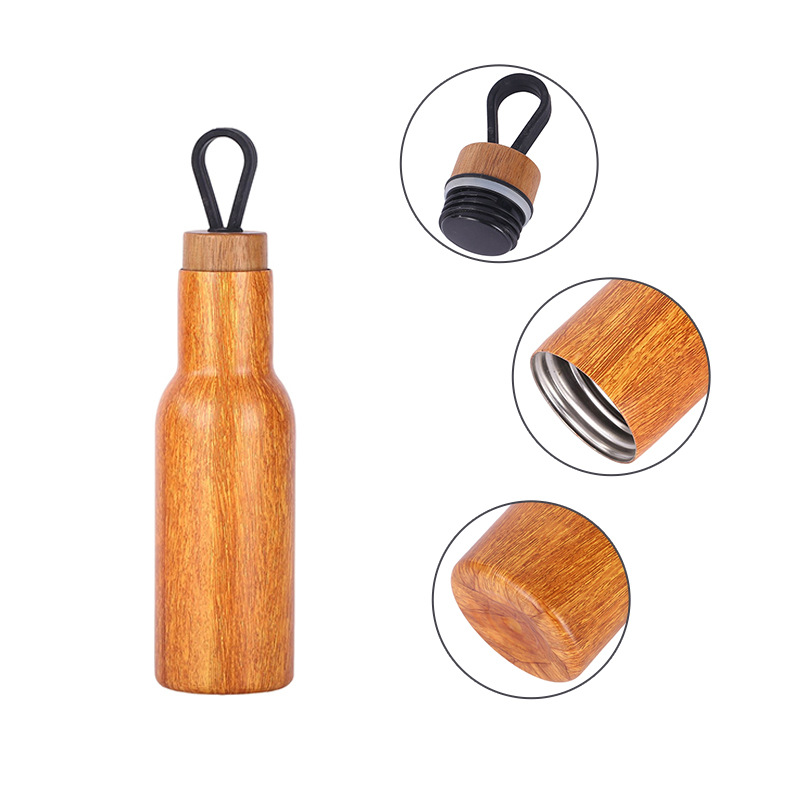 High Quality Manufactures Wooden Customized Promotion logo Wooden Water Bottle