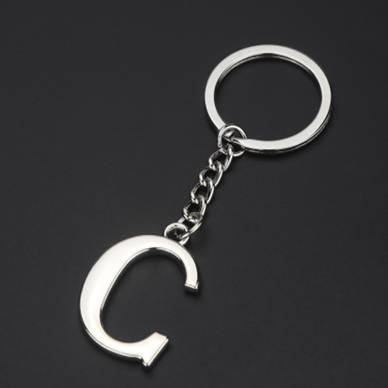 26 Letters Custom LOGO Metal Bag Hanging Decoration Gift Keychain