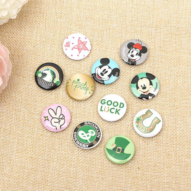 Cartoon Cute Decoration Promotional Metal Craft Customizable Round Tinplate Badge